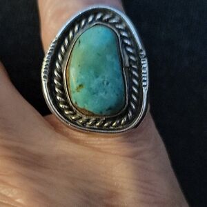 Vintage Navajo Turquoise Silver Ring